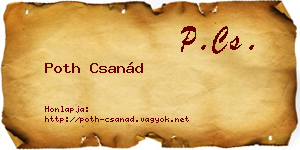 Poth Csanád névjegykártya
